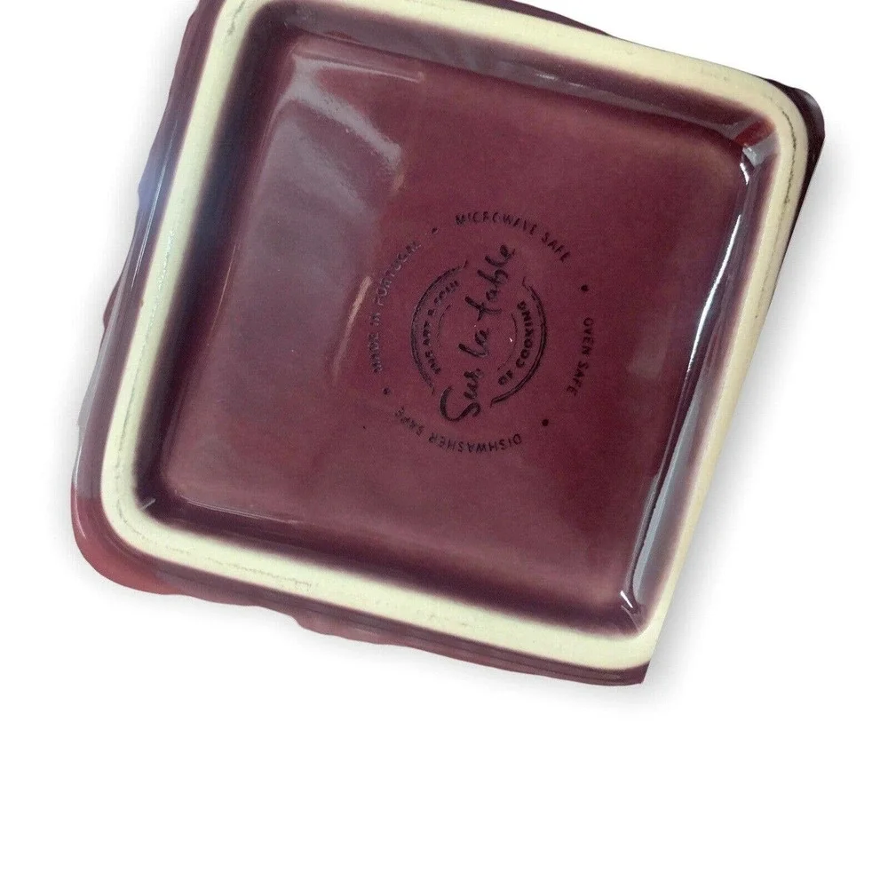 Sur La Table Egg Plant Purple Ceramic Baking Dish Portugal 10-3/8”